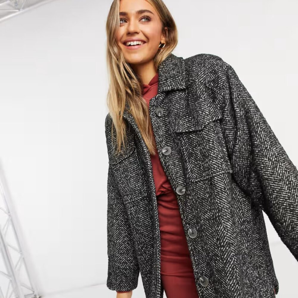 ASOS Salt and Pepper Shacket